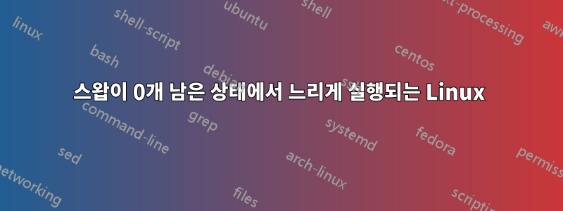 스왑이 0개 남은 상태에서 느리게 실행되는 Linux