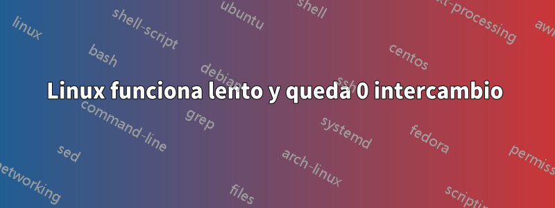 Linux funciona lento y queda 0 intercambio