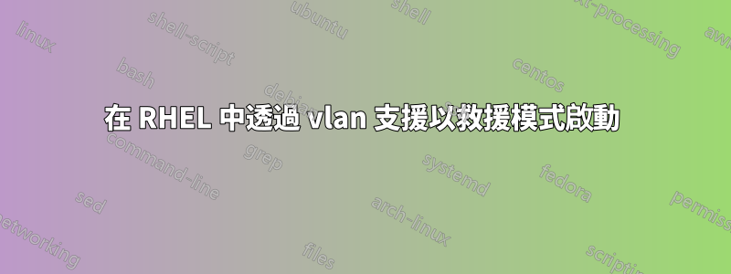 在 RHEL 中透過 vlan 支援以救援模式啟動