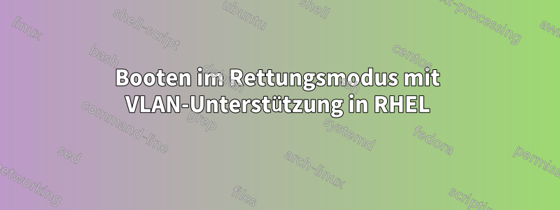 Booten im Rettungsmodus mit VLAN-Unterstützung in RHEL