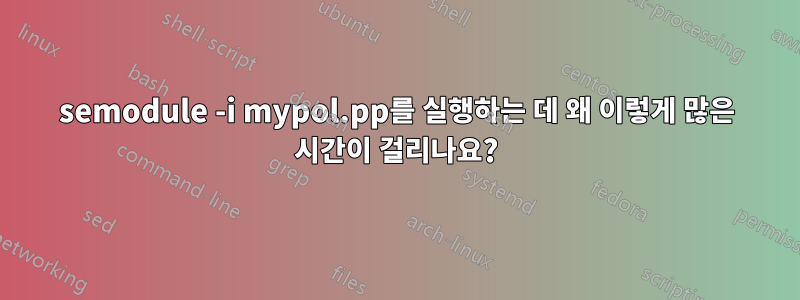 semodule -i mypol.pp를 실행하는 데 왜 이렇게 많은 시간이 걸리나요?