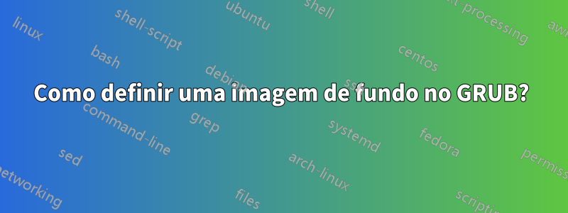 Como definir uma imagem de fundo no GRUB?