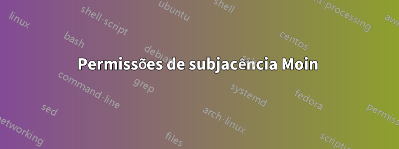 Permissões de subjacência Moin