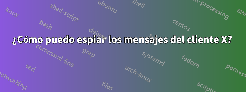 ¿Cómo puedo espiar los mensajes del cliente X?