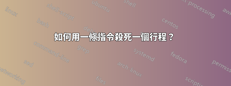 如何用一條指令殺死一個行程？