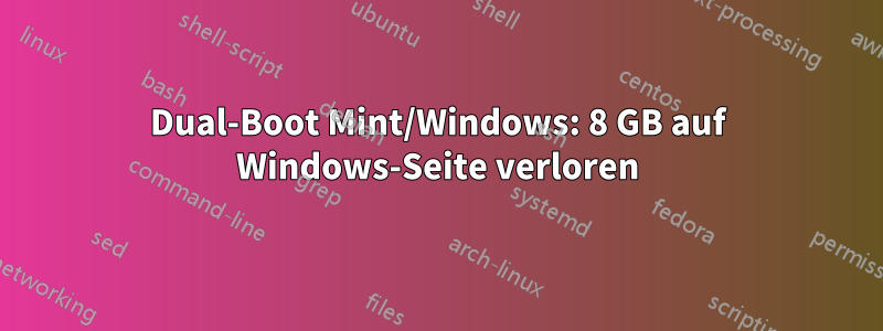 Dual-Boot Mint/Windows: 8 GB auf Windows-Seite verloren