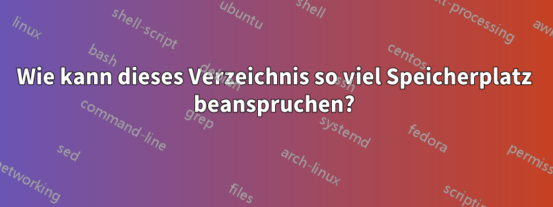 Wie kann dieses Verzeichnis so viel Speicherplatz beanspruchen?