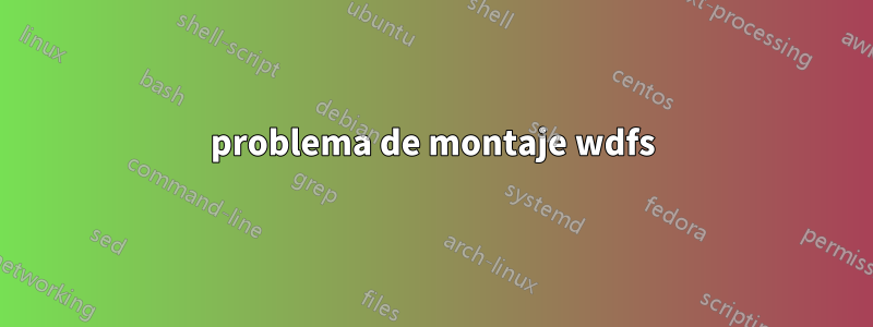 problema de montaje wdfs