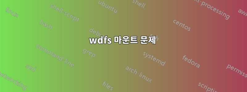 wdfs 마운트 문제