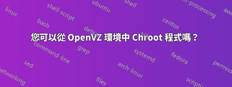 您可以從 OpenVZ 環境中 Chroot 程式嗎？