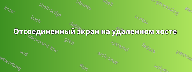 Отсоединенный экран на удаленном хосте