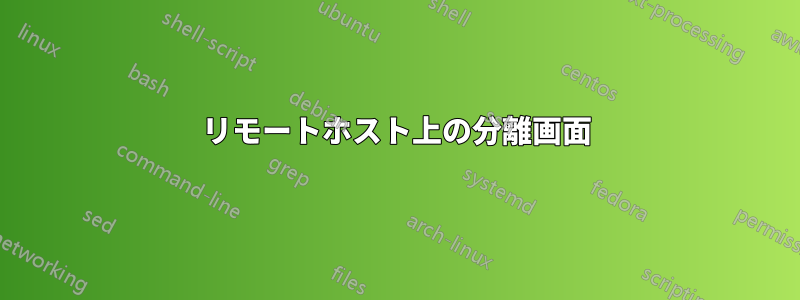 リモートホスト上の分離画面