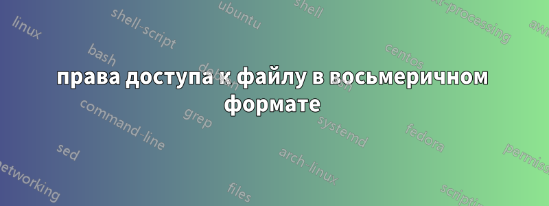 права доступа к файлу в восьмеричном формате