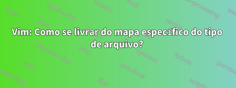 Vim: Como se livrar do mapa específico do tipo de arquivo?