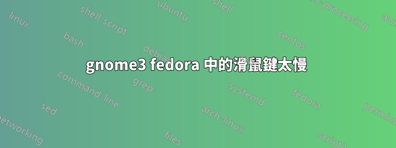 gnome3 fedora 中的滑鼠鍵太慢