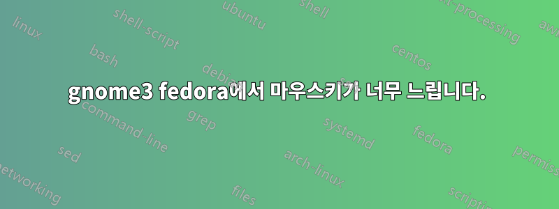 gnome3 fedora에서 마우스키가 너무 느립니다.