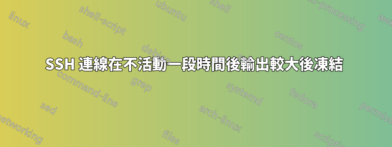 SSH 連線在不活動一段時間後輸出較大後凍結