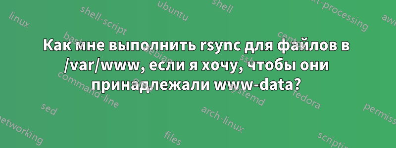 Как мне выполнить rsync для файлов в /var/www, если я хочу, чтобы они принадлежали www-data?