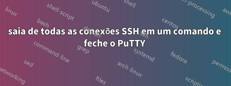 saia de todas as conexões SSH em um comando e feche o PuTTY