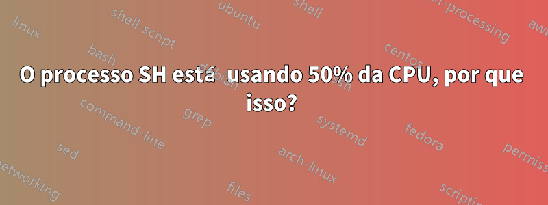 O processo SH está usando 50% da CPU, por que isso?