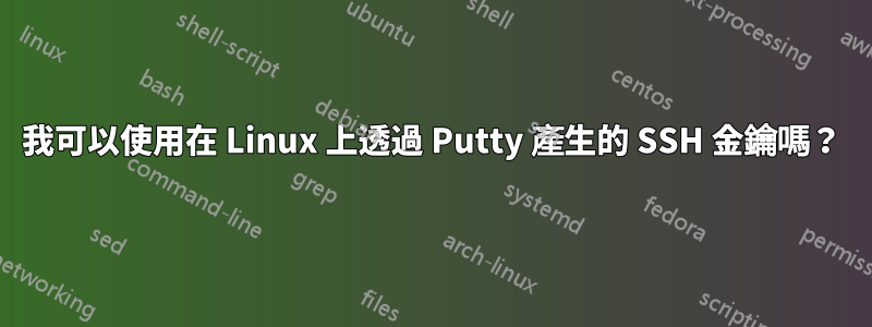 我可以使用在 Linux 上透過 Putty 產生的 SSH 金鑰嗎？