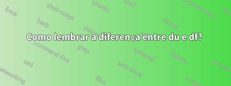 Como lembrar a diferença entre du e df?