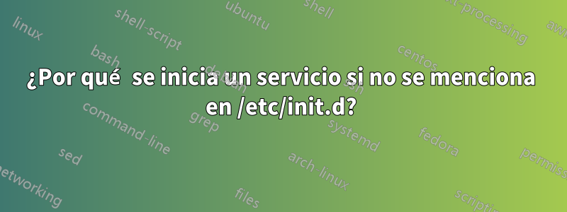 ¿Por qué se inicia un servicio si no se menciona en /etc/init.d?