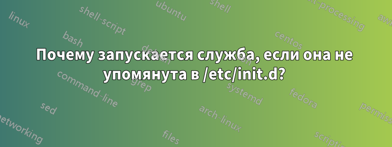 Почему запускается служба, если она не упомянута в /etc/init.d?