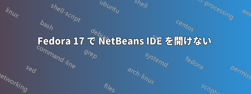 Fedora 17 で NetBeans IDE を開けない