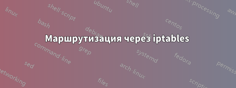 Маршрутизация через iptables