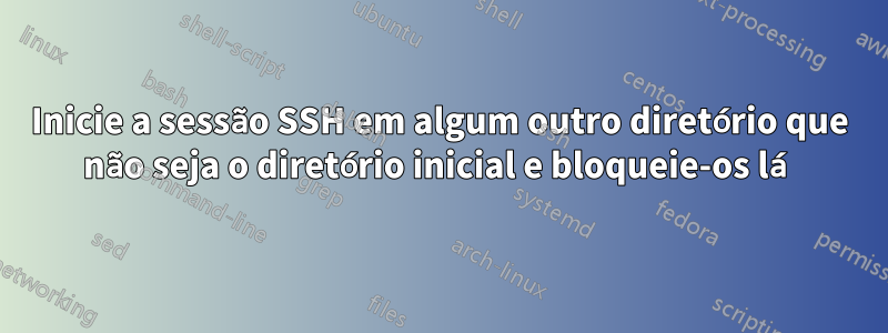 Inicie a sessão SSH em algum outro diretório que não seja o diretório inicial e bloqueie-os lá