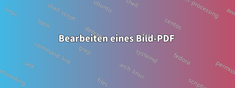 Bearbeiten eines Bild-PDF