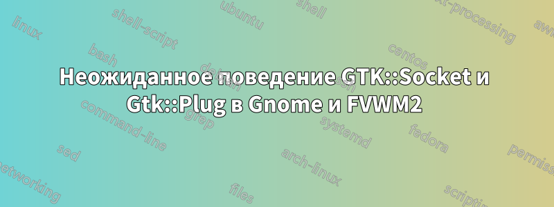 Неожиданное поведение GTK::Socket и Gtk::Plug в Gnome и FVWM2