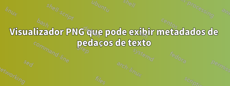 Visualizador PNG que pode exibir metadados de pedaços de texto