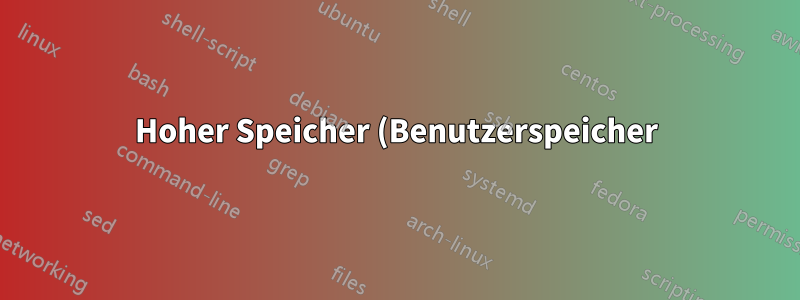 Hoher Speicher (Benutzerspeicher) und Highmem (Kernelspeicher)