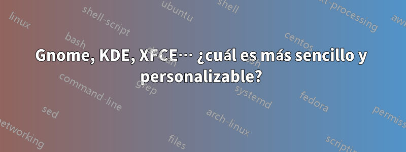 Gnome, KDE, XFCE… ¿cuál es más sencillo y personalizable?