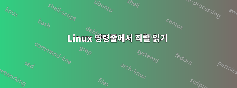 Linux 명령줄에서 직렬 읽기