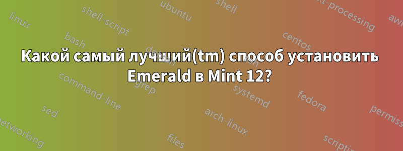 Какой самый лучший(tm) способ установить Emerald в Mint 12?