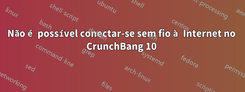 Não é possível conectar-se sem fio à Internet no CrunchBang 10