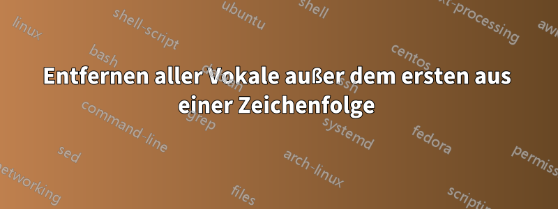 Entfernen aller Vokale außer dem ersten aus einer Zeichenfolge