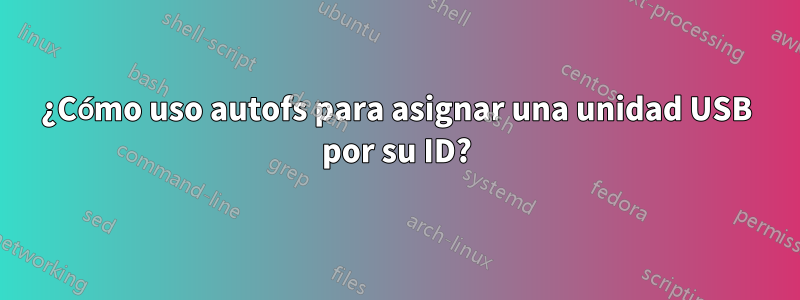 ¿Cómo uso autofs para asignar una unidad USB por su ID?