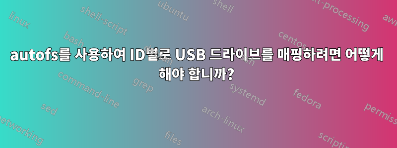 autofs를 사용하여 ID별로 USB 드라이브를 매핑하려면 어떻게 해야 합니까?