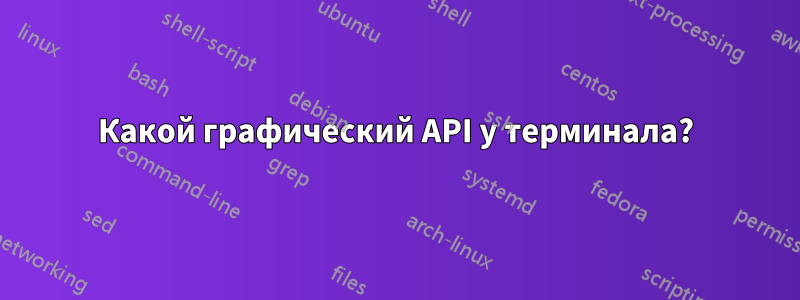 Какой графический API у терминала?