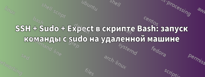 SSH + Sudo + Expect в скрипте Bash: запуск команды с sudo на удаленной машине