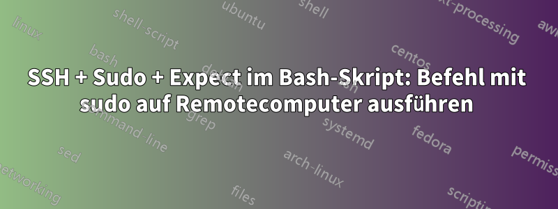 SSH + Sudo + Expect im Bash-Skript: Befehl mit sudo auf Remotecomputer ausführen