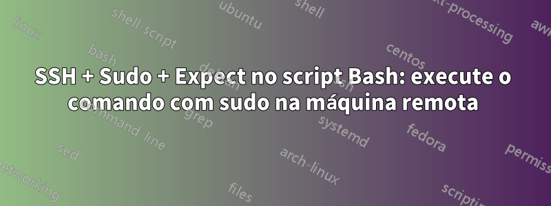 SSH + Sudo + Expect no script Bash: execute o comando com sudo na máquina remota