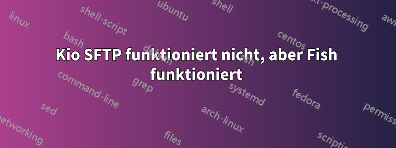 Kio SFTP funktioniert nicht, aber Fish funktioniert