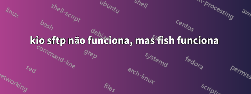 kio sftp não funciona, mas fish funciona