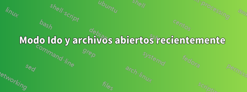 Modo Ido y archivos abiertos recientemente