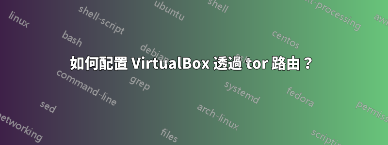 如何配置 VirtualBox 透過 tor 路由？